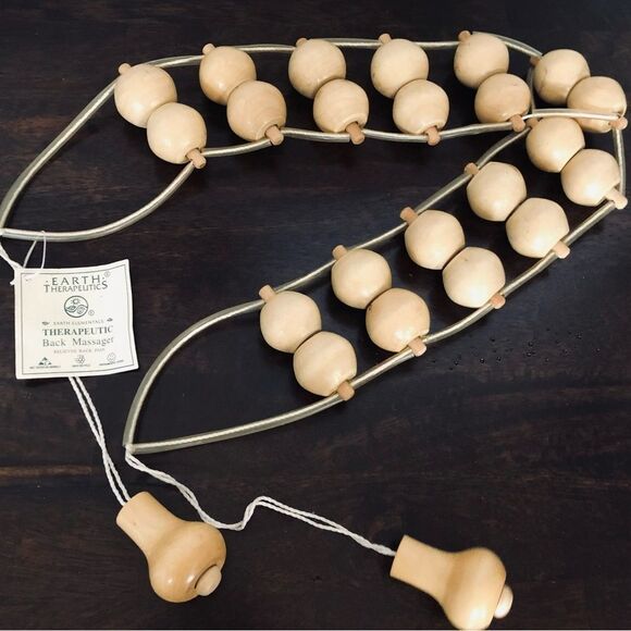 Earth Therapeutics Wood Roller Back Massager - Picture 1 of 3
